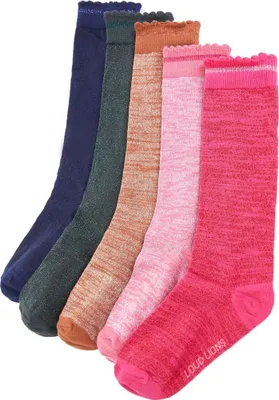 Produktbild von dkd-home-decor Kindersocken EU 30-34 mit Rüschenbesatz, hoher Baumwollanteil