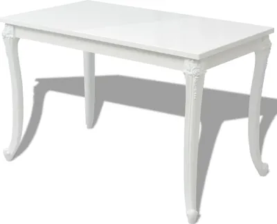 Produktbild von vidaXL Esstisch 116 x 66 x 76 cm Hochglanz Weiß