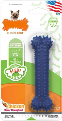 Image de Anneau de dentition pour chiens Nylabone Plaque Attacker naturel taille S Poulet Plastique thermoplastique