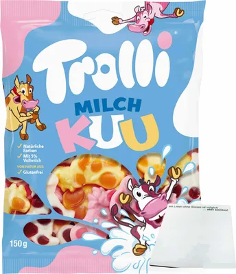 Produktbild von Trolli Milchkuu (150g Packung) + usy Block