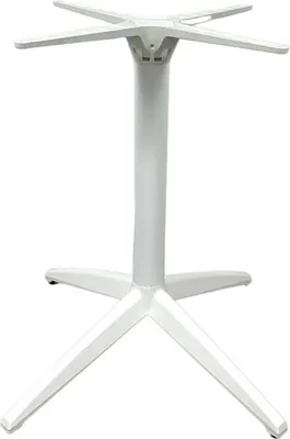 Image de Pied de table en Aluminium et Polypropylène Blanc pour Exterieur