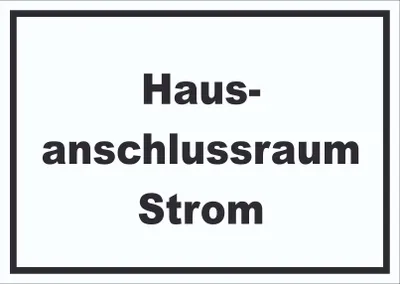 Produktbild von Hausanschlussraum Strom Schild mit Text HAR waagerecht A3 (297x420mm)