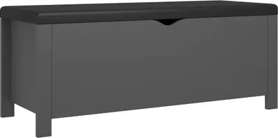 Produktbild von vidaXL Aufbewahrungsbox mit Kissen Grau 105x40x45 cm