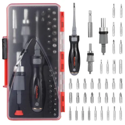 Produktbild von ValueMax Feinmechaniker Schraubendreher Set mit 35 Bits, Präzision Schraubendreher mit Ratschen, Magnetischer Präzisionsschraubendreher Torx/PH/SL