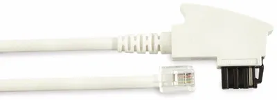 Obrázok produktu pre S/CONN 70046-W, 6 m, TAE F, RJ11, Biela, Samec, Samec