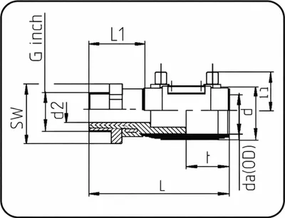 Immagine prodotto di agru PE 100-RC, manicotto di transizione E, 63 x 2", SDR 17-11, con filettatura esterna in ottone, 1 pz.