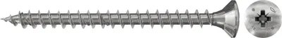 Produktbild von Fischer Spanplattenschrauben 4,5x40 Edelstahl FPF-LZ A2F, Linsenkopf PZ, A2, Vollgewinde