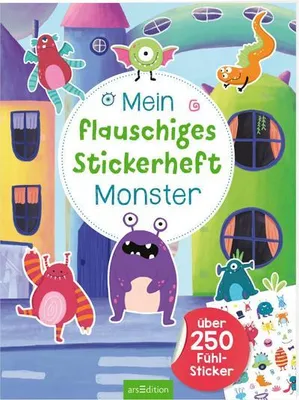 Obrázok produktu pre Mein flauschiges Stickerheft - Monster