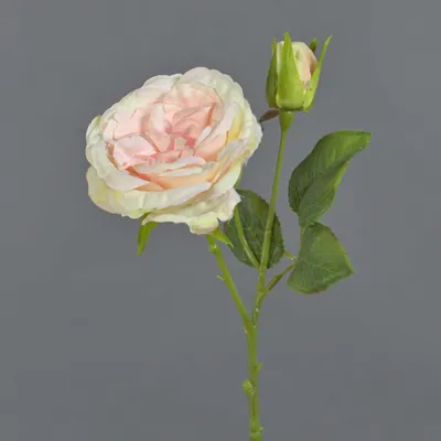 Produktbild von artplants.de Künstliche Blume Rose CESCA, rosa - gelb, 40cm - Textilblume Rose