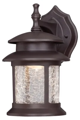Zdjęcie produktu dla Ściemnialna zewnętrzna lampa ścienna LED brąz / Craquelé