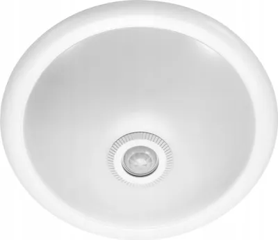 Zdjęcie produktu dla Plafon LED Lampa Sufitowa Natynkowa 2x E27 z Czujnikiem Ruchu i Zmierzchu Biały Okrągły 30cm