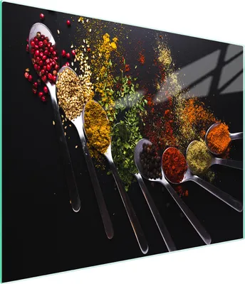 Image de Planche à découper en verre 52x30 épices