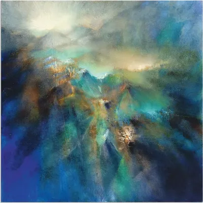 Produktbild von ARTland Wandbild Alu für Innen & Outdoor Über allen Gipfeln Größe: 50x50 cm