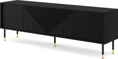 Produktbild von TV-Möbel Aglaé mit 4 Türen, Schwarz, 180cm