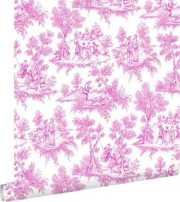 Produktbild von ESTAhome Tapete Toile de Jouy Rosa 53 cm x 10.05 m