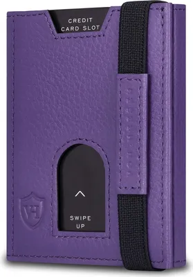 Produktbild von Slim Wallet mit Münzfach & RFID-Schutz - Leder Geldbeutel - Mini Geldbörse für Herren und Damen - Kartenetui Echtleder Karten Portemonnaie klein