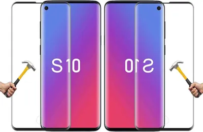 Produktbild von ino 2x 3D Schutzglas kompatibel mit  Samsung Galaxy  S10 volle Abdeckung transparent Full Displayfolie Glasfolie 9H Härte Handyschutz