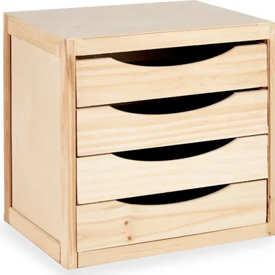 Produktbild von Organizer aus Holz MINI, 3 Schubladen, 38,5 x 30 x 37,4 cm