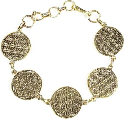 Produktbild von Armband Blume des Lebens goldfarbig -- ±19cm