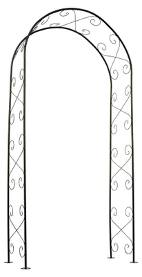Immagine prodotto di Arched pergola - NATURE - Metal - 112.5 x 39.5 x 231 cm - Black - Scrollwork design