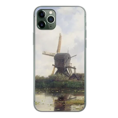 Produktbild von MuchoWow® Handyhülle Schutzhülle Hülle für iPhone 11 Pro Max Malerei - Mühle - Alte Meister Silikon Softcase Handy Hülle - Schutz