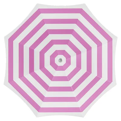Produktbild von Gebro Sonnenschirm - fuchsia/weiß - gestreift - D180 cm - UV-Schutz - inkl. Tragetasche