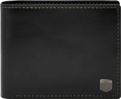 Produktbild von FOSSIL Geldbörse Hayes Coin Pocket Bifold Wallet Black schwarz