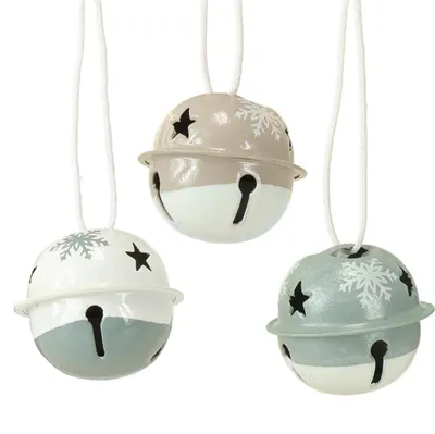 Produktbild von Metallglöckchen Deko für Adventsdeko Weihnachten Baum, 12 Stück