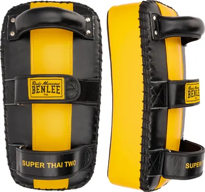 Produktbild von Unterarmpratzen aus Leder SUPER THAI TWO Black/Yellow one size BENLEE