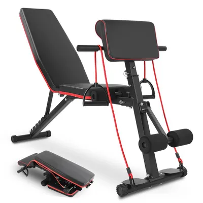Produktbild von Hantelbank Trainingsbank Fitness Bank Bauchtrainer Schrägbank Bankdrücken klappbar