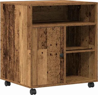 Zdjęcie produktu dla vidaXL Stojak na drukarkę z odzyskanego drewna 60 x 50 x 67 cm materiał drewnopochodny