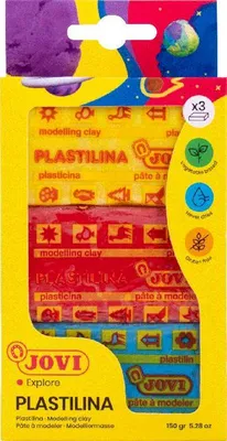 Obrázok produktu pre Plastilina, 3 farby po 50 g