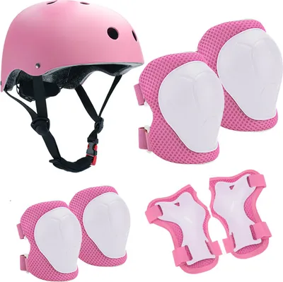 Produktbild von Teile/satz Kinder Radfahren Schutzausrüstung Kit Rollschuh Skateboard Skating Bike Roller Einstellbare Helm Knie Ellenbogen Pad Handgelenk Schutz Protector