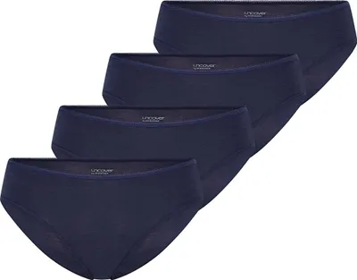 Produktbild von uncover by Schiesser 4er Pack Bamboo Baumwolle Tai Slip Hochwertig verarbeitet, Weicher Griff durch Stretch-Anteil, Formstabil auch nach mehreren Wäschen dunkelblau M