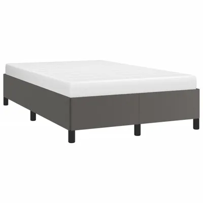 Image de vidaXL Cadre de lit sans matelas Gris 120x190 cm Similicuir