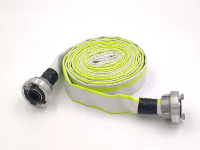 Produktbild von 1 Zoll | D-25 - 5 Meter Industrieschlauch | Feuerwehrschlauch | Bauschlauch | Flachschlauch | Schlauch mit Storz-Kupplung