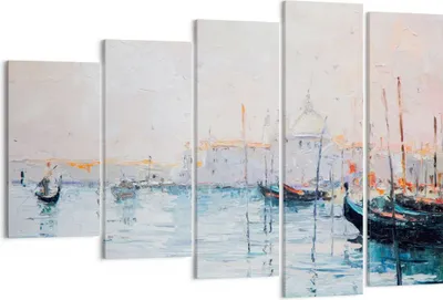 Produktbild von Bild auf Leinwand - Leinwandbild - Venedig Basilika - 150x100cm - Wand Bild - Wanddeko - Leinwanddruck - Bilder - Kunstdruck - Wanddekoration - Leinwand bilder - Wandkunst - EG150x100-3662