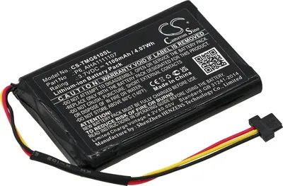 Image de TECHTEK Batterie compatible avec [TomTom] 4FA60, Go 610, Go 620, Go Essential, Navigator 6 remplace AHA1111107, pour P6