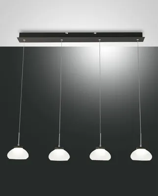 Produktbild von Fabas Luce Arabella LED Pendellampe 4-flg. Glas Weiß
