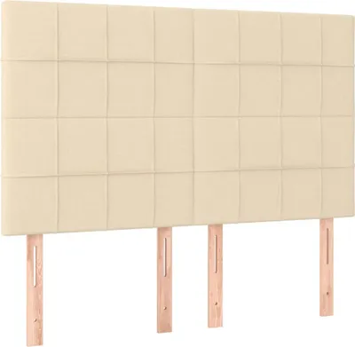 Produktbild von vidaXL Kopfteil Creme 144x5x118/128 cm Stoff