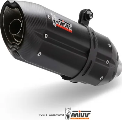 Immagine prodotto di Sistema di scarico Mivv SLIP-ON acciaio inox nero Suono Sport per Kawasaki Ninja R Z 300 ccm anno 2013 - 2015