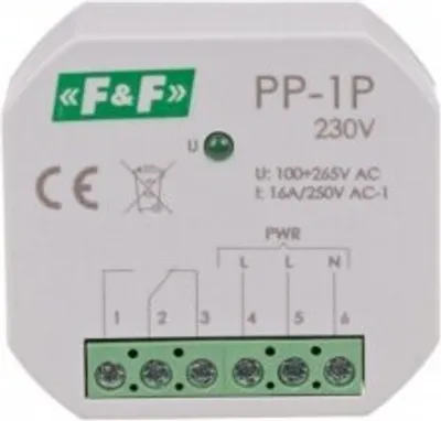 Zdjęcie produktu dla Przekaźnik elektromagnetyczny PP-1P-230V 16A Oświetlenie żarówki LED F&F 8510
