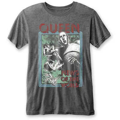 Obrázok produktu pre Queen News of the World Burnout Charcoal Grey M Tričko