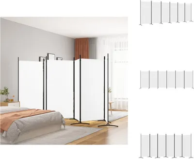 Produktbild von vidaXL 6-tlg. Paravent Weiß 520x180 cm Stoff -  Raumteiler