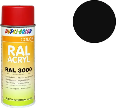 Produktbild von Dupli-Color Acryl-Spray RAL 9021 teerschwarz, matt - 400 ml