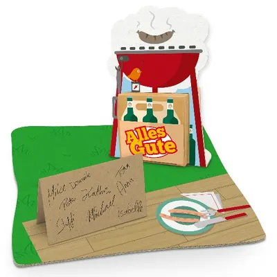 Produktbild von itenga Geldgeschenkverpackung Grill (Motiv 60) mit Bodenplatte, Geschenkkarte
