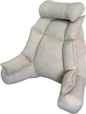 Image de PillowPalette - Coussin dorsal réglable, amovible et lavable, avec hauteur du dossier réglable, adapté à différents types de morphologies. Beige