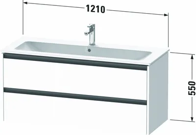 Zdjęcie produktu dla DURAVIT K25265083830000 Szafka wisząca WTU Ketho 2, 2 szuflady