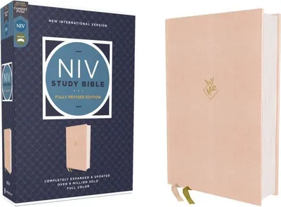 Produktbild von NIV Study Bible, Fully Revised Edition (Study Deeply. Believe Wholeheartedly.), Cloth Over Board, Pink, Red Letter, Comfort Print