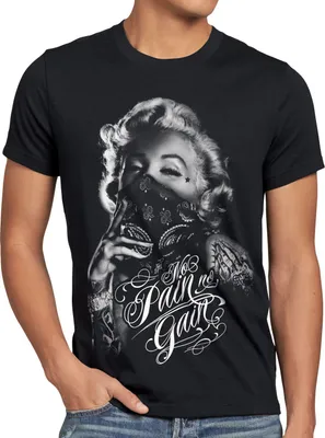Produktbild von style3 Marilyn Tattoo No Pain Herren T-Shirt rock tätowiert biker usa